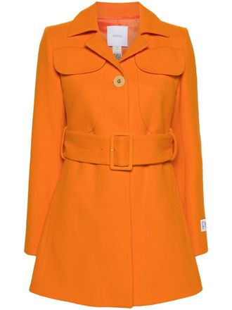 Patou belted virgin wool blazer - Orange