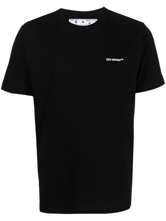 Off-white logo-print short-sleeve T-shirt - men - Cotton - L - Black
