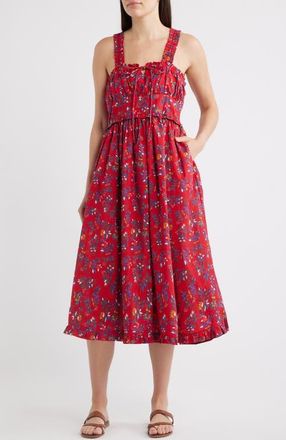Mille Calla Floral Cotton Sundress in Isola at Nordstrom, Size X-Large