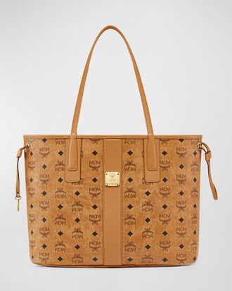 MCM Liz Reversible Medium Visetos Tote Bag