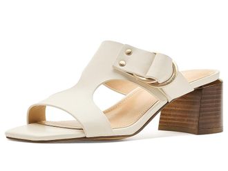 Calvin Klein Vevia Womens Sandals Ivory Leather : 5.5 M