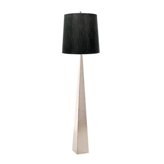Netlighting Ascent Floor Lamp with Tapered Shade Polished Nickel in Grey