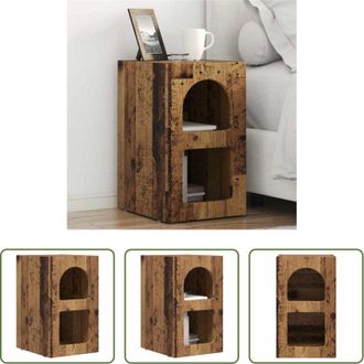 vidaXL vidaXL Comodino con ripiani - Comodino Legno vecchio 29,5 x 33,5 x 50 cm Legno multistrato