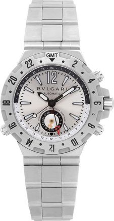 Bulgari Pre-owned Bvlgari Bvlgari Diagono Professional Automatic Silver Dial Mens Watch GMT40S