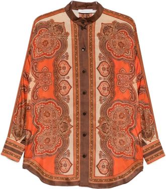 Zimmermann Mahon Dolman Shirt - Dames - Overhemden - Veelkleurig - M - Overhemden