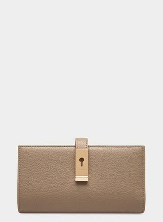 Bally Lock Me Long Wallet In Leather in Brown at Nordstrom