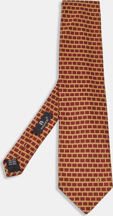 Aigner Red/yellow Jacquard Silk Tie
