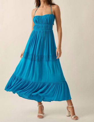 Promesa Solid Maxi Dress In French Blue