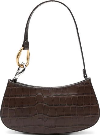Staud Ollie Crocodile-effect Shoulder Bag