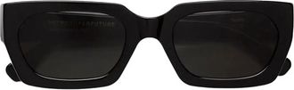 Retro Superfuture Zwarte Teddy Zonnebril Stijlvol Ontwerp - unisex - Zonnebrillen - Zwart - 54 MM - Accessoires