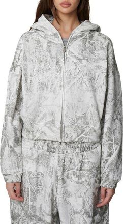 Good For Nothing Cropped Zipped Icarus Hoodie in White at Nordstrom, Size X-Large