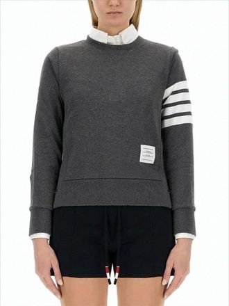 Thom Browne Tailored Long-Sleeve Top With Distinctive Stripe Detail