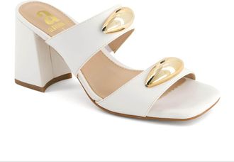 Andrea Womens Heeled Slip on Sandals