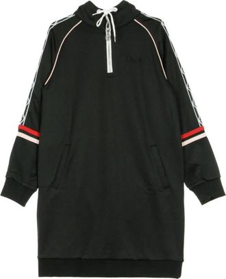 Sergio Tacchini Daisy Track Jurk Zwart/Roze Room - Dames - Korte kleedjes - Zwart - M - Kleedjes
