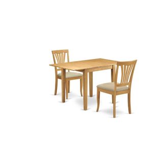 East West Furniture Dining Room Set Oak, NDAV3-OAK-C