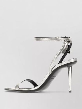 Tom Ford leather sandals open toe metallic finish lock