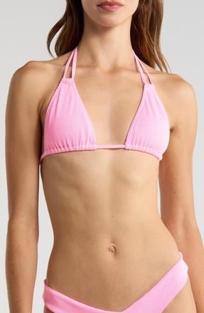 Kulani Kinis Halter Bikini Top in Fairy Floss at Nordstrom, Size X-Large