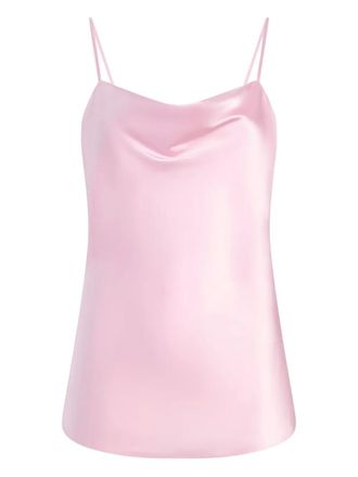 Cinq &agrave; Sept Marta Cami cowl neck top - women - Silk - L - Pink