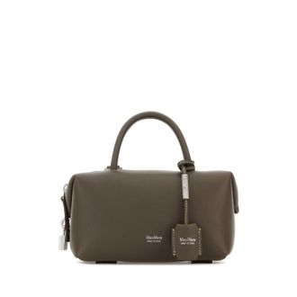 Max Mara Mud Leather Holdalls Handbag