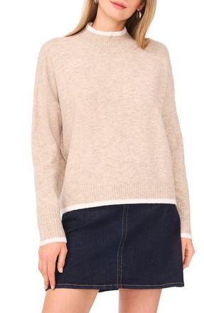Vince Camuto Mock Neck Sweater in Oatmeal at Nordstrom, Size X-Large