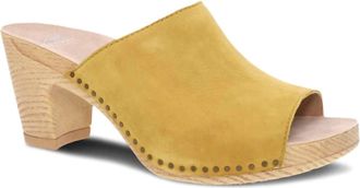 Dansko Womens Tandi Summer Slip On Heeled Mule In Yellow