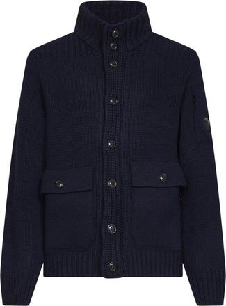 C.P. Company Cardigan - Heren - Vesten - Blauw - M - Wol - Truien & Vesten