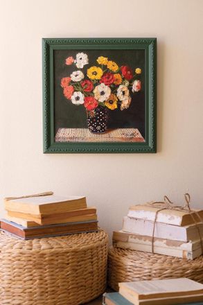 Kalalou Green Framed Still Life Painting