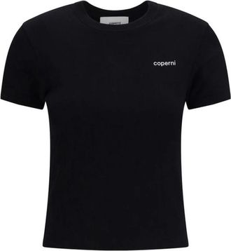 Coperni Cotton T-shirt met grafische print - Dames - T-shirts - Zwart - M - Katoen - Tops