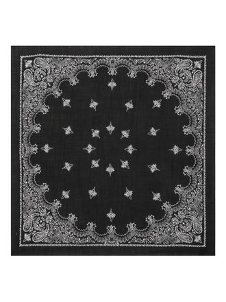Destin paisley-print wool scarf - unisex - Silk - One Size - Black