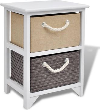 vidaXL Mesita De Noche De Madera Vidaxl