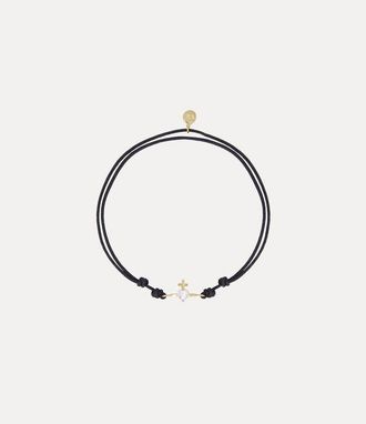 Vivienne Westwood Valentine&acirc;s Gold Heart Cord Bracelet 9k Gold Women