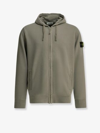 Stone Island Felpa in cotone organico con patch Logo laterale - STONE ISLAND - gender_Man