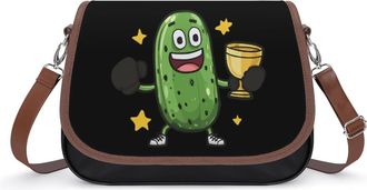 Generic Boxing Pickle Winner Small Womens Crossbody Bags Shoulder Handbag with Adjustable Strap for Travel