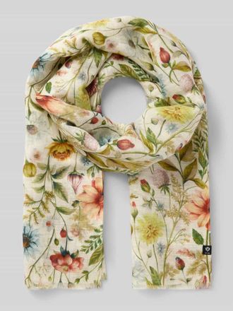 Fraas Schal mit floralem Allover-Print in Schilf, Gr&ouml;&szlig;e 1