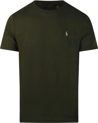 Ralph Lauren Klassiek T-shirt met ronde hals van jersey - Heren - T-shirts - Groen - M - Katoen - Tops