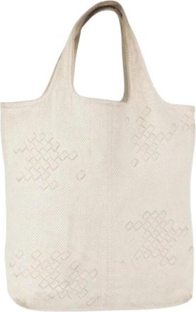 Bottega Veneta Pre-owned Tote Bags, female, White, Size: ONE SIZE Pre-owned Vintage Tote Bag