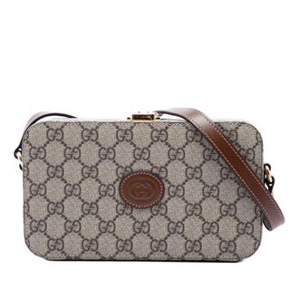 Gucci Pre-owned Gucci GG Supreme Interlocking G Crossbody Ladies BDLCV1BIH3GKU9BG
