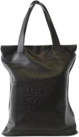 Loewe Pre-owned Tote Bags, female, Black, Size: ONE SIZE Pre-owned Leather Tote