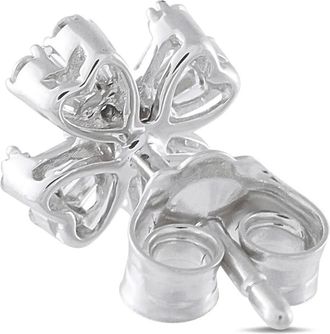 Luxury Bazaar 14kt witgouden stud oorbellen met diamond - Zilver