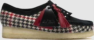 Clarks Mocassins Wallabee Black Tweedcombi