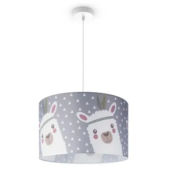 Paco Home Paco Home L&aacute;mpara Techo De Suspensi&oacute;n Cuarto Infantil Bomberos Polic&iacute;a Carretera E27 L&aacute;mpara Colgante - Blanco, Dise&ntilde;o 8 (&oslash;45,5 Cm)