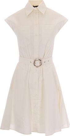 Liu Jo Structured Poplin Shirt Dress with Adjustable Belt