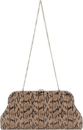 Jimmy Choo London Emmie Kigali Snake Printed - Dames - Clutches - Bruin - ONE Size - Leer - Tassen