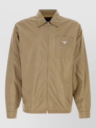 Prada renylon shirt collared neck long sleeves