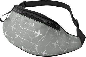Generic Planes Airline Bum Bags Waist Pack Unisex Fanny Packs For Travel Men Sport 14X35Cm