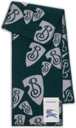 Burberry B Shield wollen sjaal - Blauw
