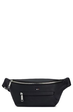 HUGO BOSS Ray Faux Leather Belt Bag in Blk at Nordstrom