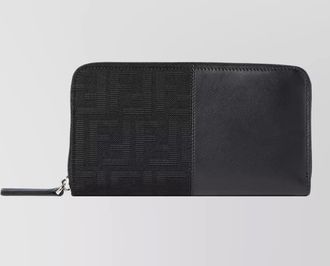 Fendi leather zip-around wallet