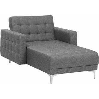 Beliani Beliani - Chaise Longue moderna grigia reclinabile trapuntata Aberdeen