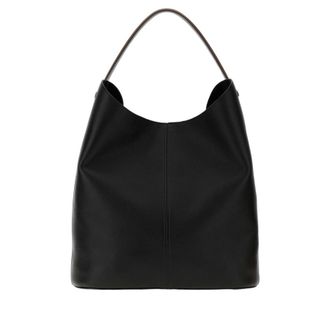 Maison Margiela Black Leather Dress-Age Shopping Bag Blackchestnutblack Borse A Mano
